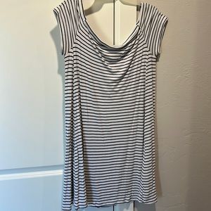 Black and white striped top - off the shoulder-ish